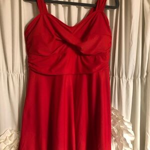 Elegant Red swimsuit dress🩱